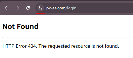 Not Found HTTP Error 404 화면